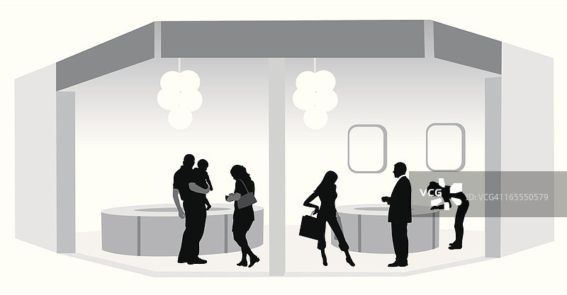 珠宝店矢量剪影图片素材