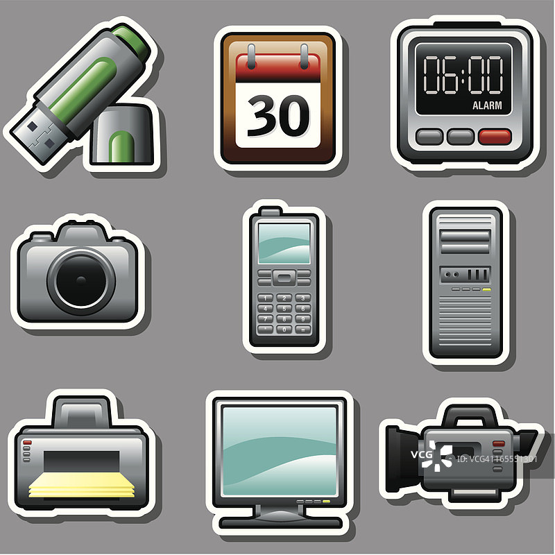 科技灰色图标图片素材