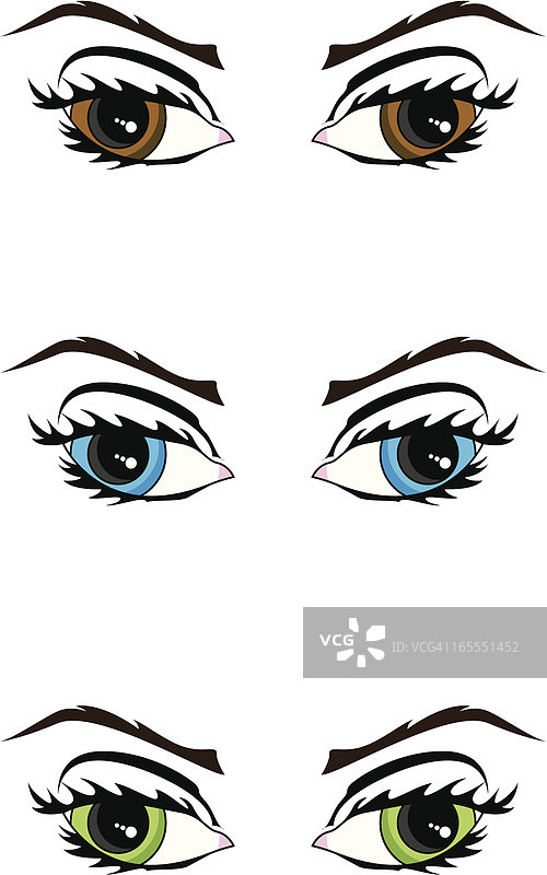 矢量女性眼睛图片素材
