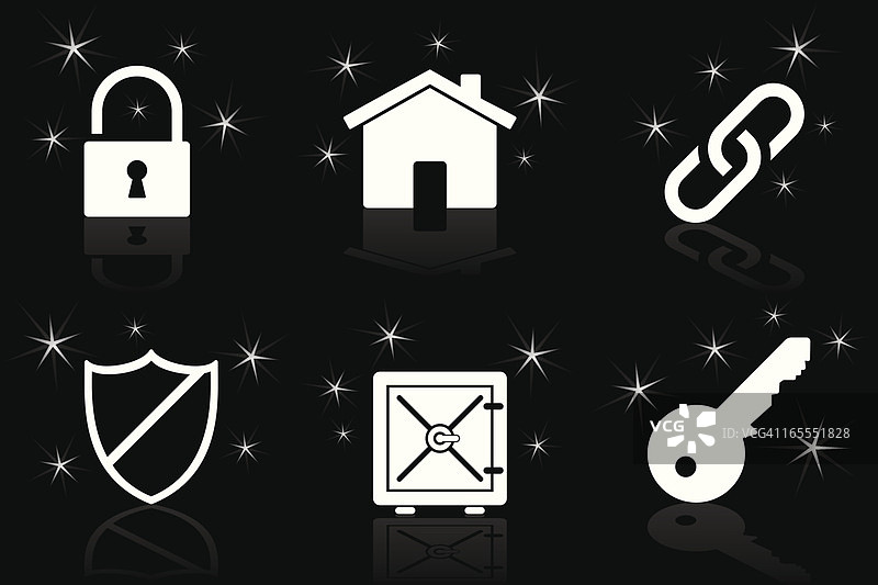 夜间星空安全图标图片素材