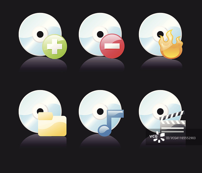 CD与媒体闪亮图标图片素材