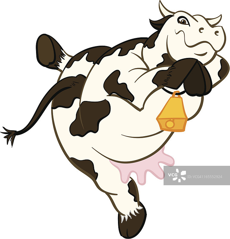 跳舞的奶牛图片素材