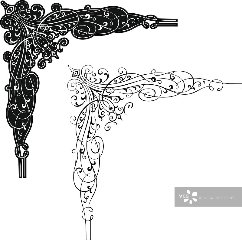 卷轴边角图片素材