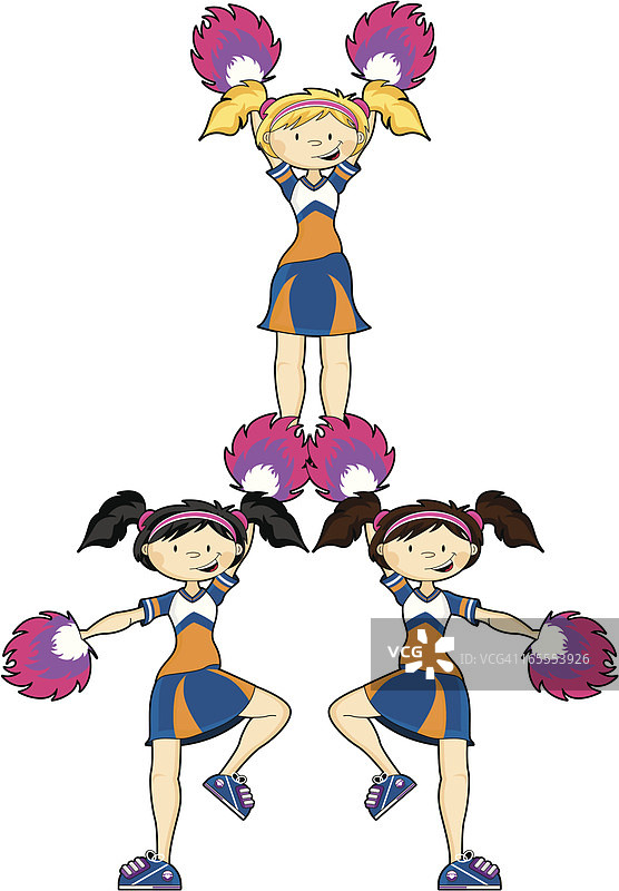 啦啦队金字塔队形图片素材