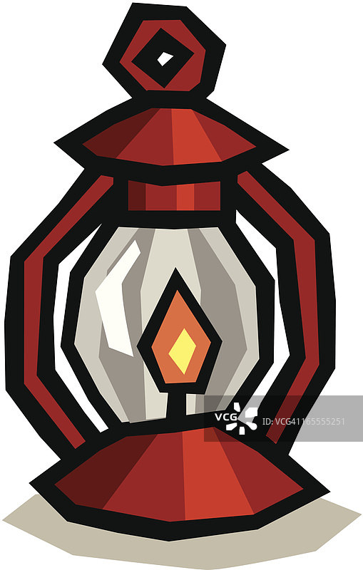 卡通露营灯笼图片素材