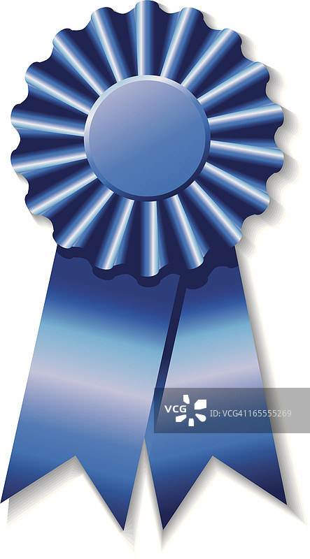 闪亮蓝色颁奖彩带矢量图图片素材
