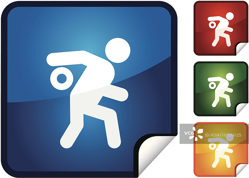 十瓶保龄球贴纸合集图片素材