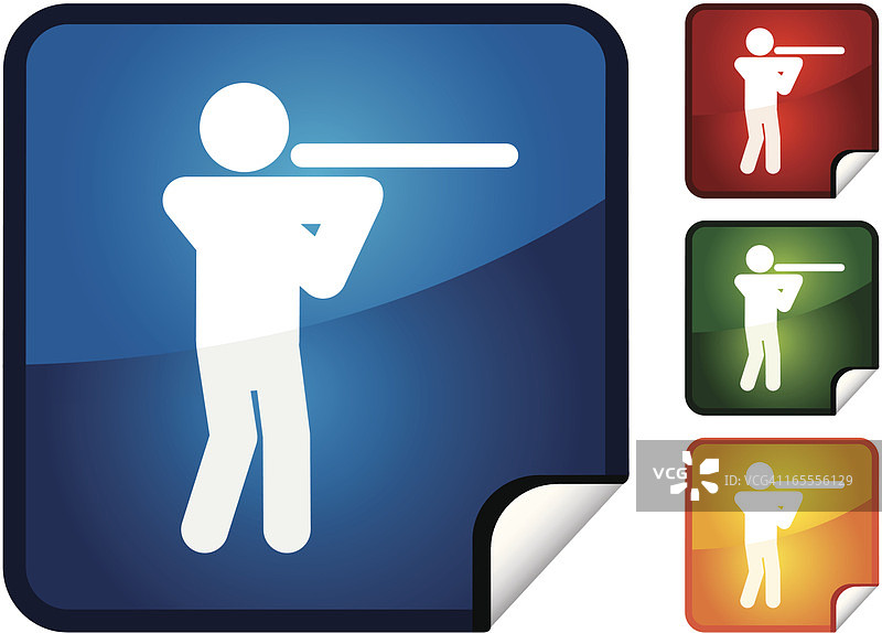 射击贴纸合集图片素材