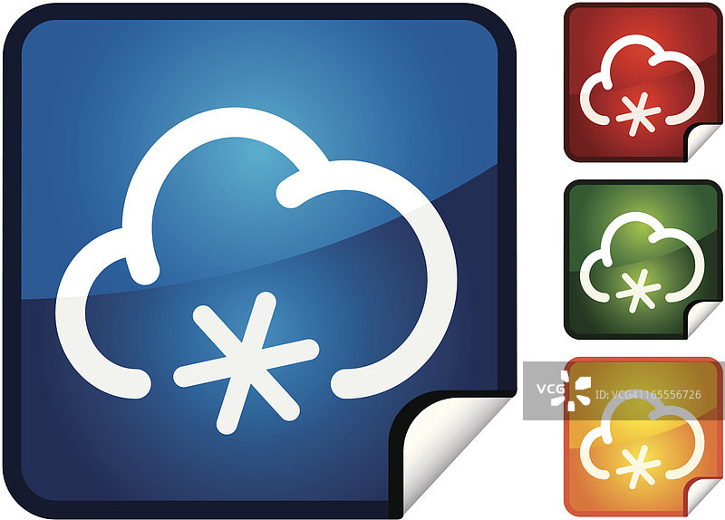 雪云贴纸合集图片素材