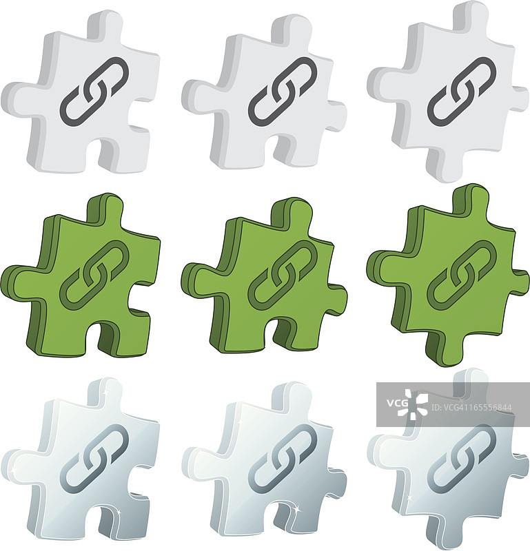 拼图图标：链条图片素材