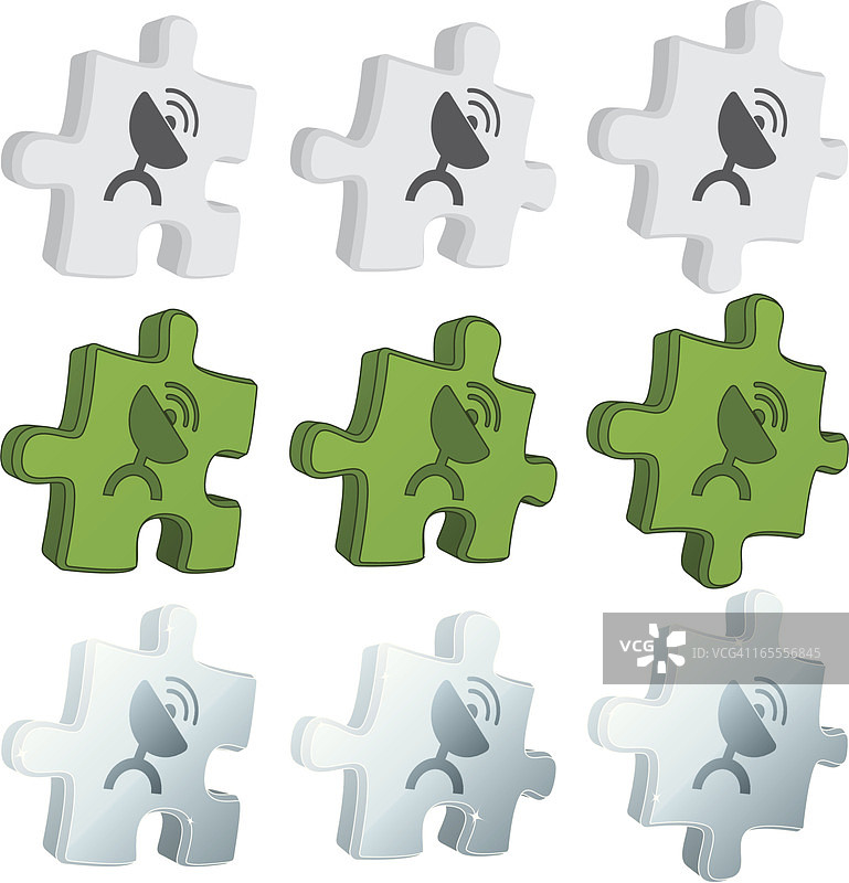 拼图图标 - 卫星图片素材