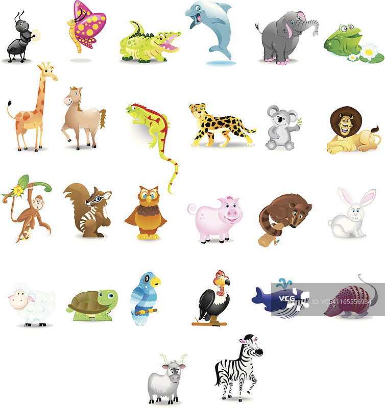 字母动物图片素材