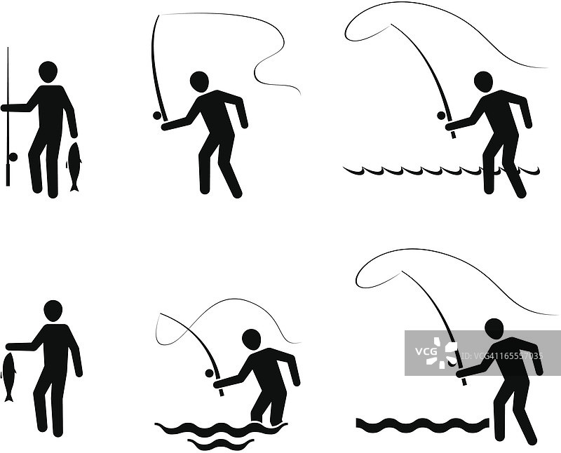 飞蝇钓鱼符号图片素材