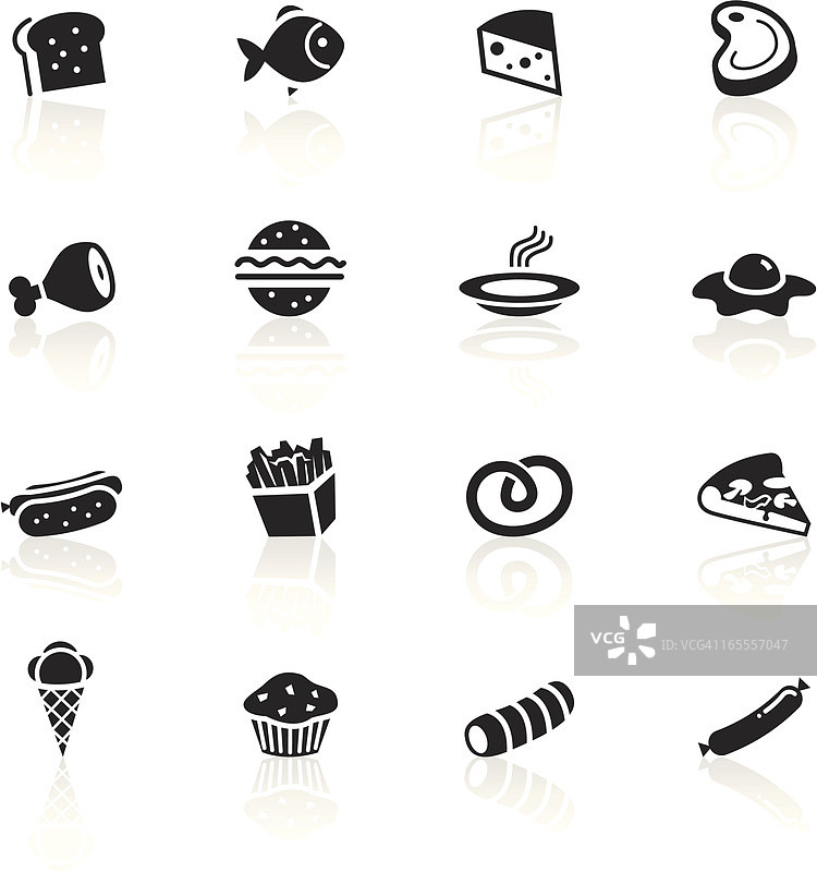 黑色食物图标图片素材