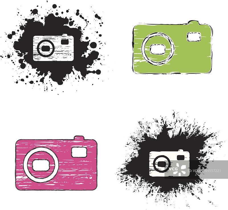 Grunge图标 - 照相机图片素材