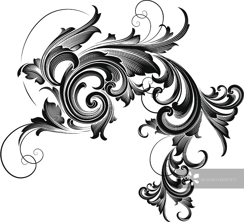 卷轴瀑布图片素材