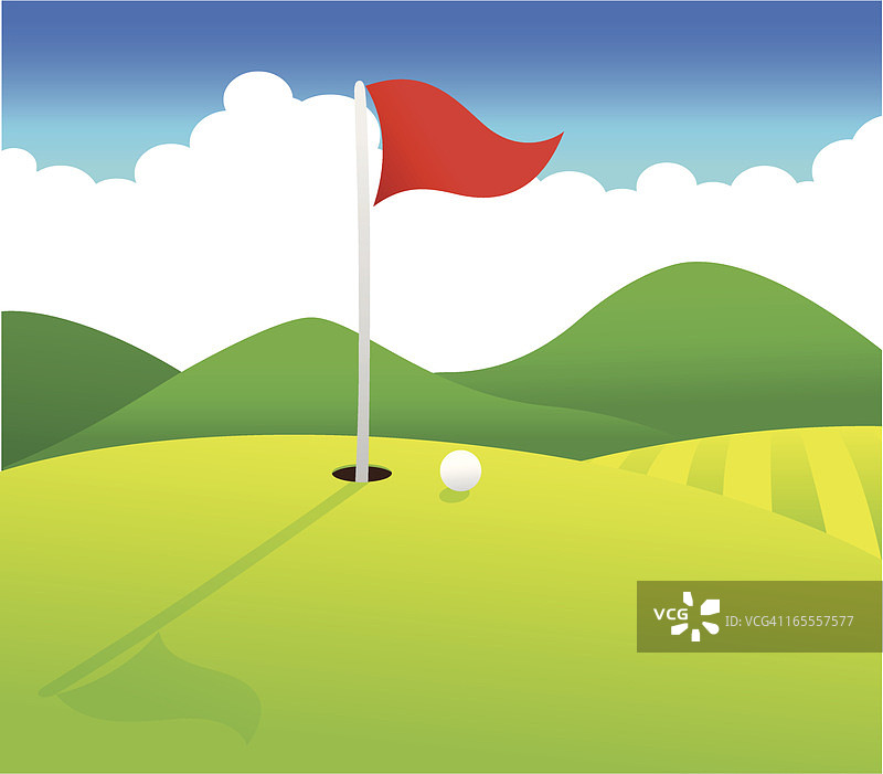高尔夫球洞图片素材