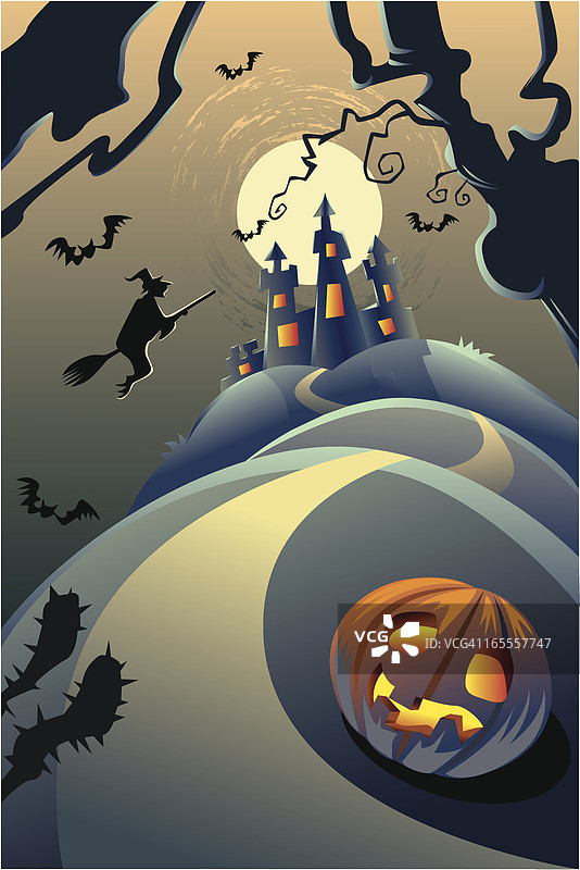 美丽的万圣节背景图片素材