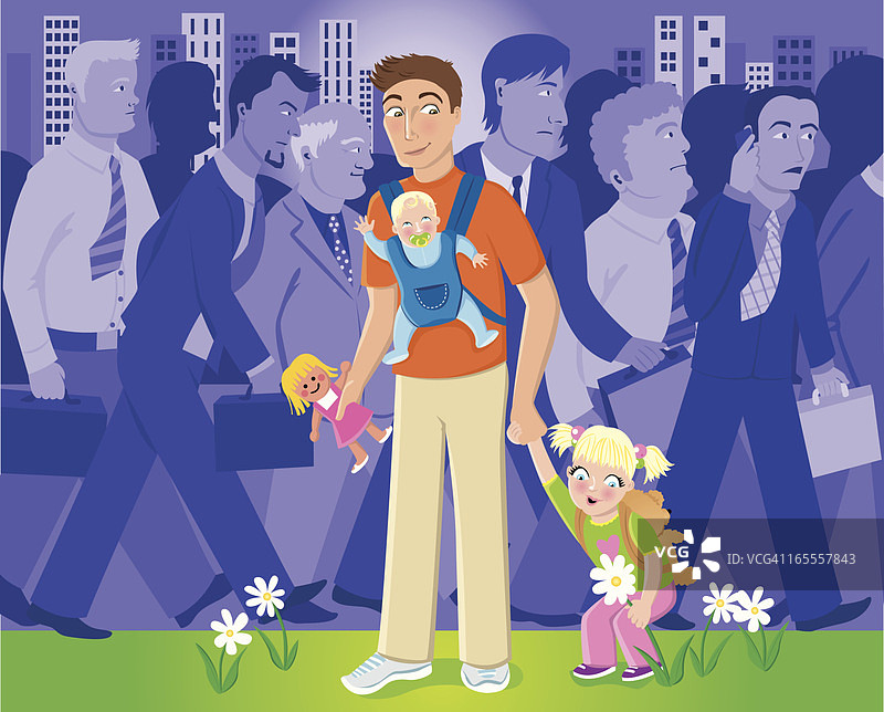 离开公司，成为全职爸爸图片素材