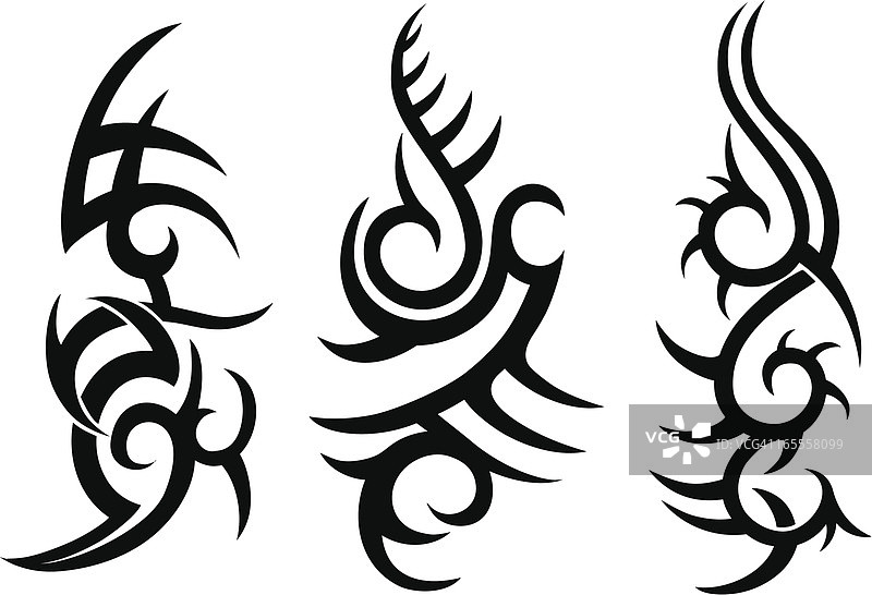 部落纹身图案图片素材