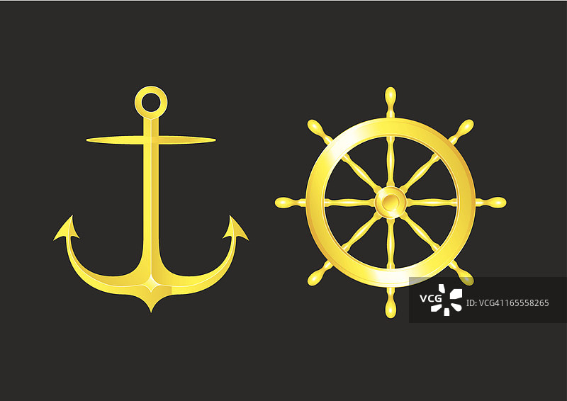 锚和舵图片素材