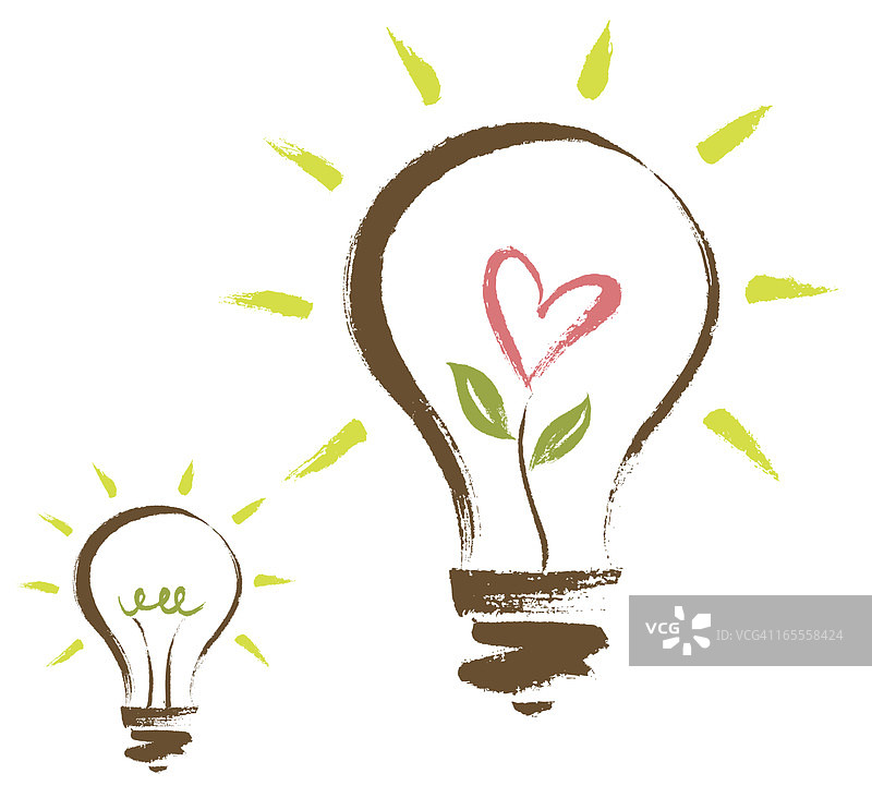 笔触灯泡图片素材