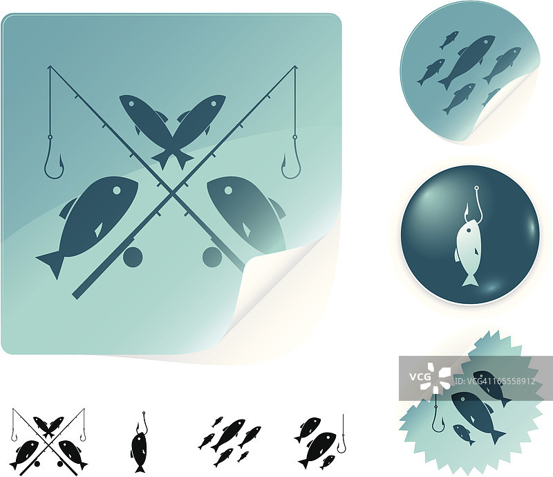 钓鱼图标图片素材