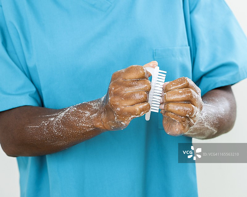 术前洗手消毒图片素材