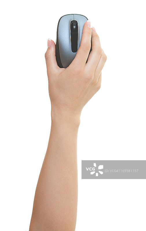 白色背景上的鼠标手图片素材