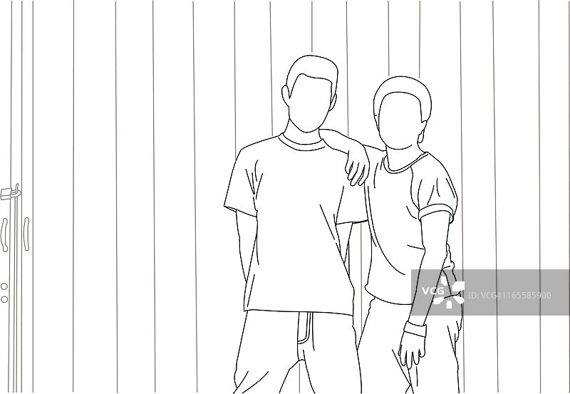 两个男孩图片素材