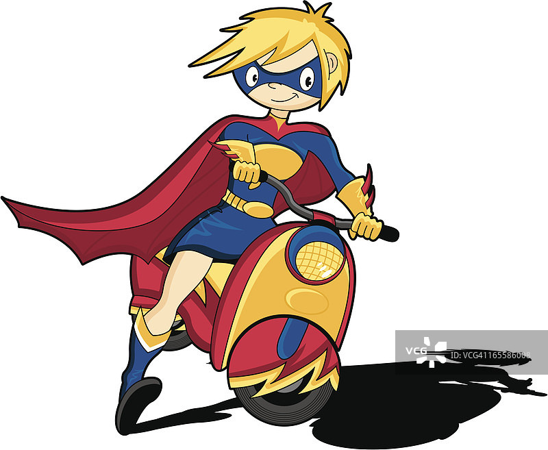 摩托车上的超级英雄角色图片素材