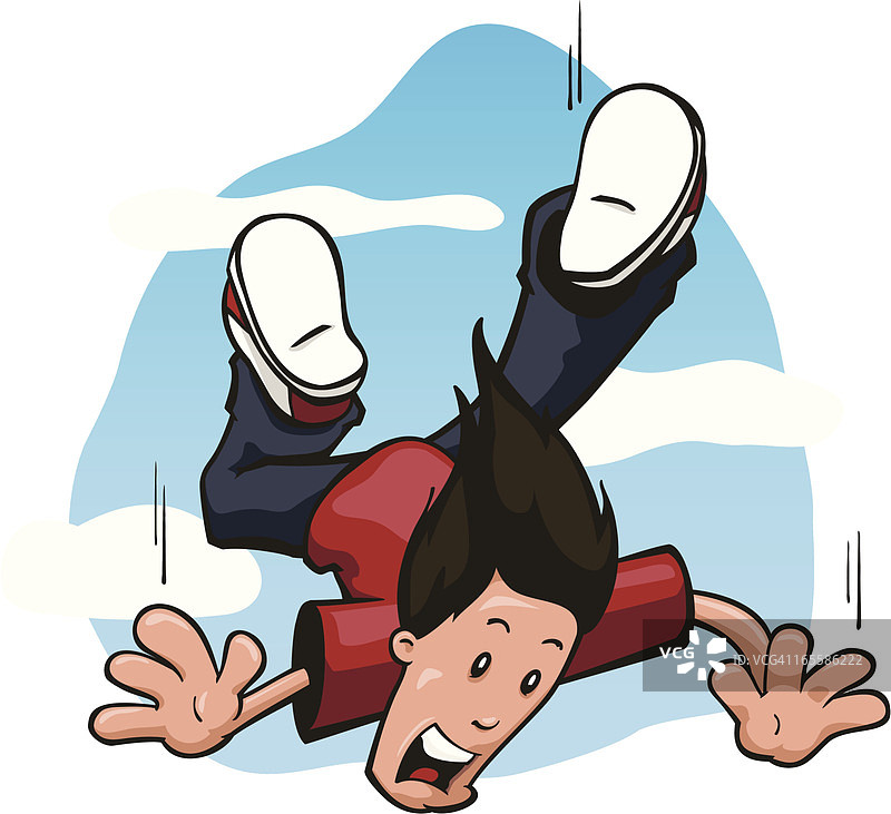 从天空坠落的男子图片素材