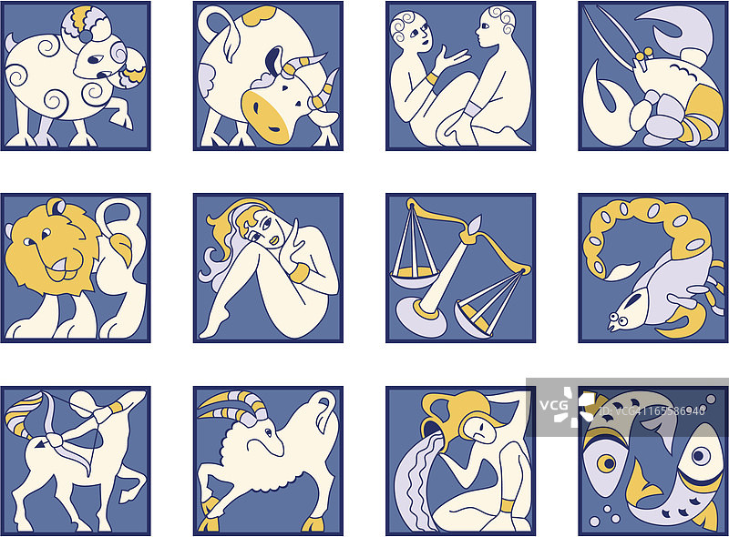 十二星座标志图片素材