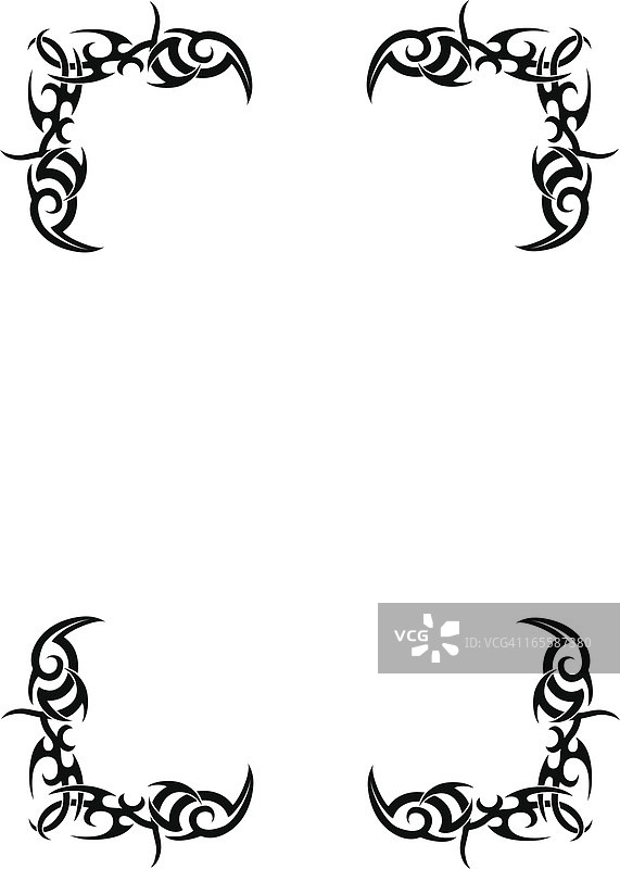 部落边框设计图片素材