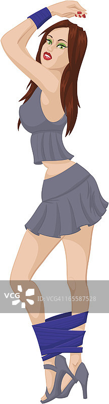 被捆绑的女孩图片素材