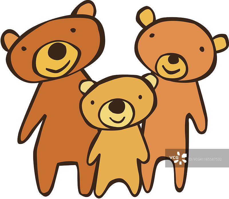 三只熊图片素材