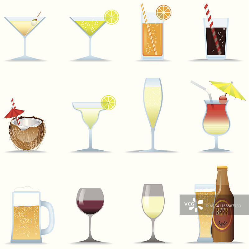 饮品图标合集图片素材