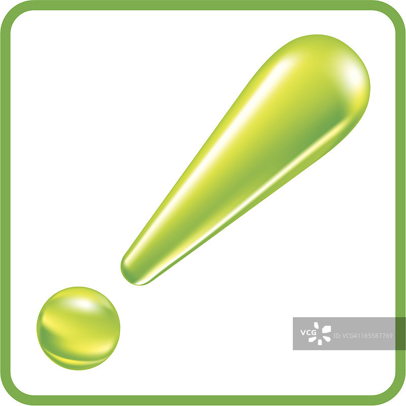 绿色感叹号图片素材