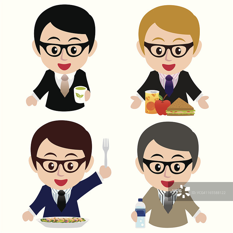 手拿健康食品的商人图片素材