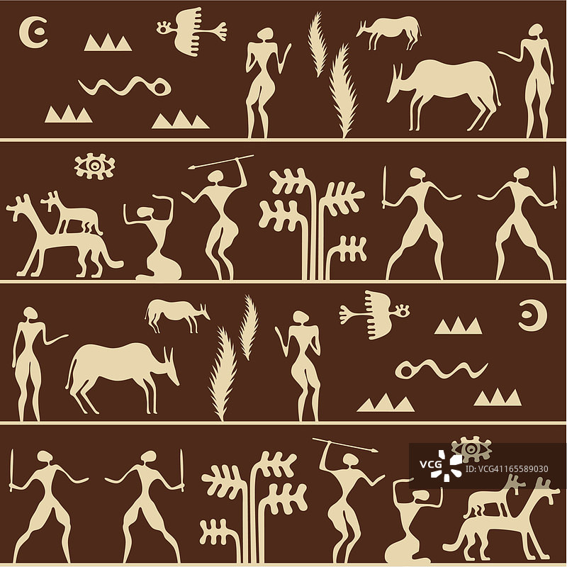 壁画02(无缝)图片素材