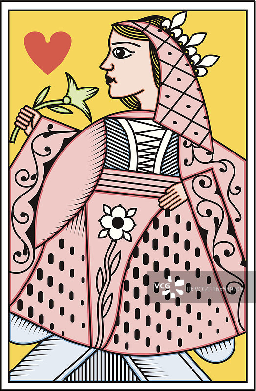 红桃法国女王图片素材