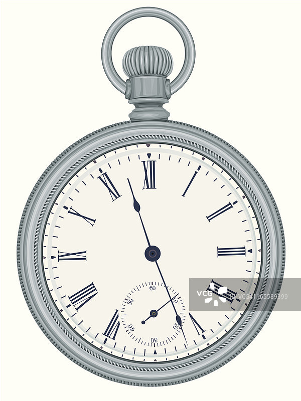 银色怀表图片素材