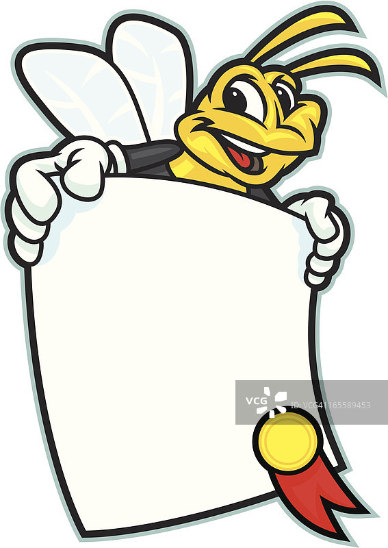 蜜蜂证书图片素材