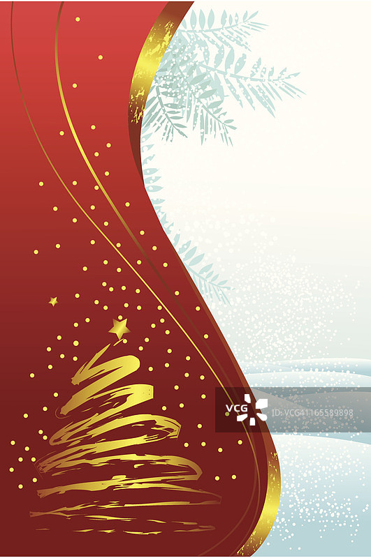 红色背景上美丽的圣诞节背景图片素材