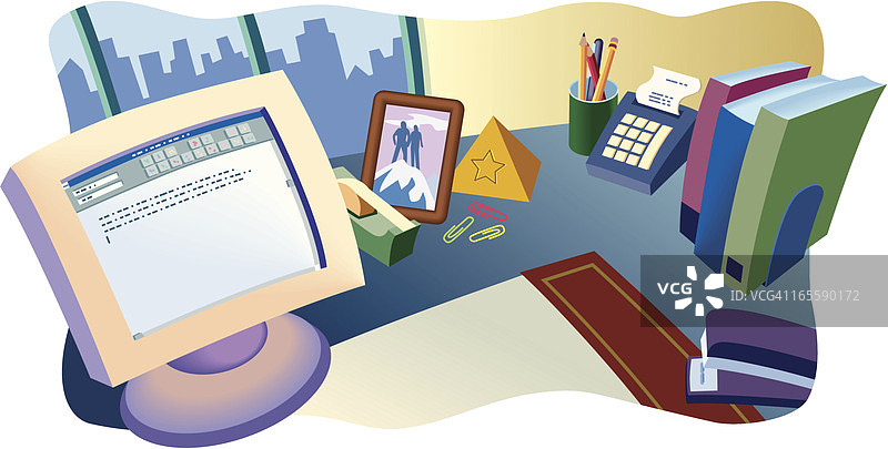 桌面城市天际线图片素材