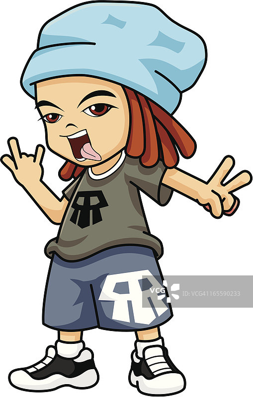 嘻哈卡通形象图片素材