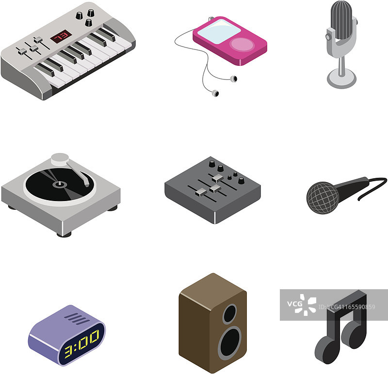 音乐图标|2.5D合集图片素材
