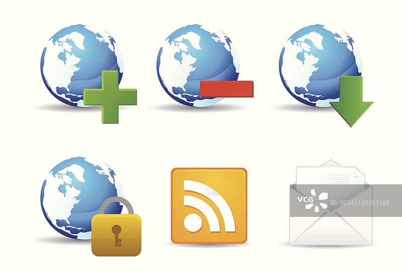 扁平风格图标 | Web操作图片素材