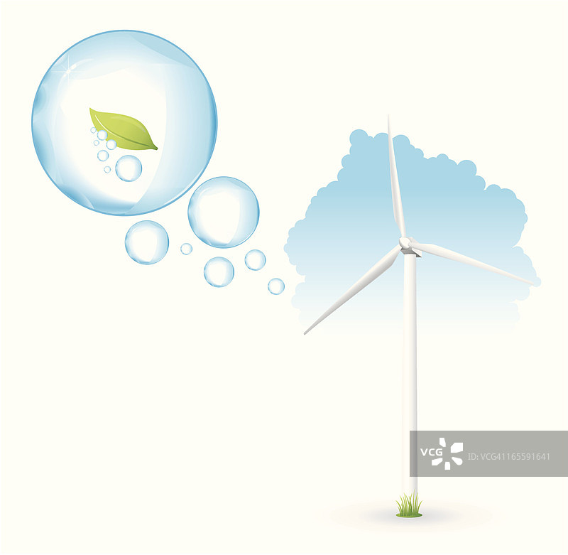 绿色能源——风力涡轮机图片素材