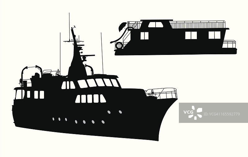 船屋游艇矢量轮廓图片素材